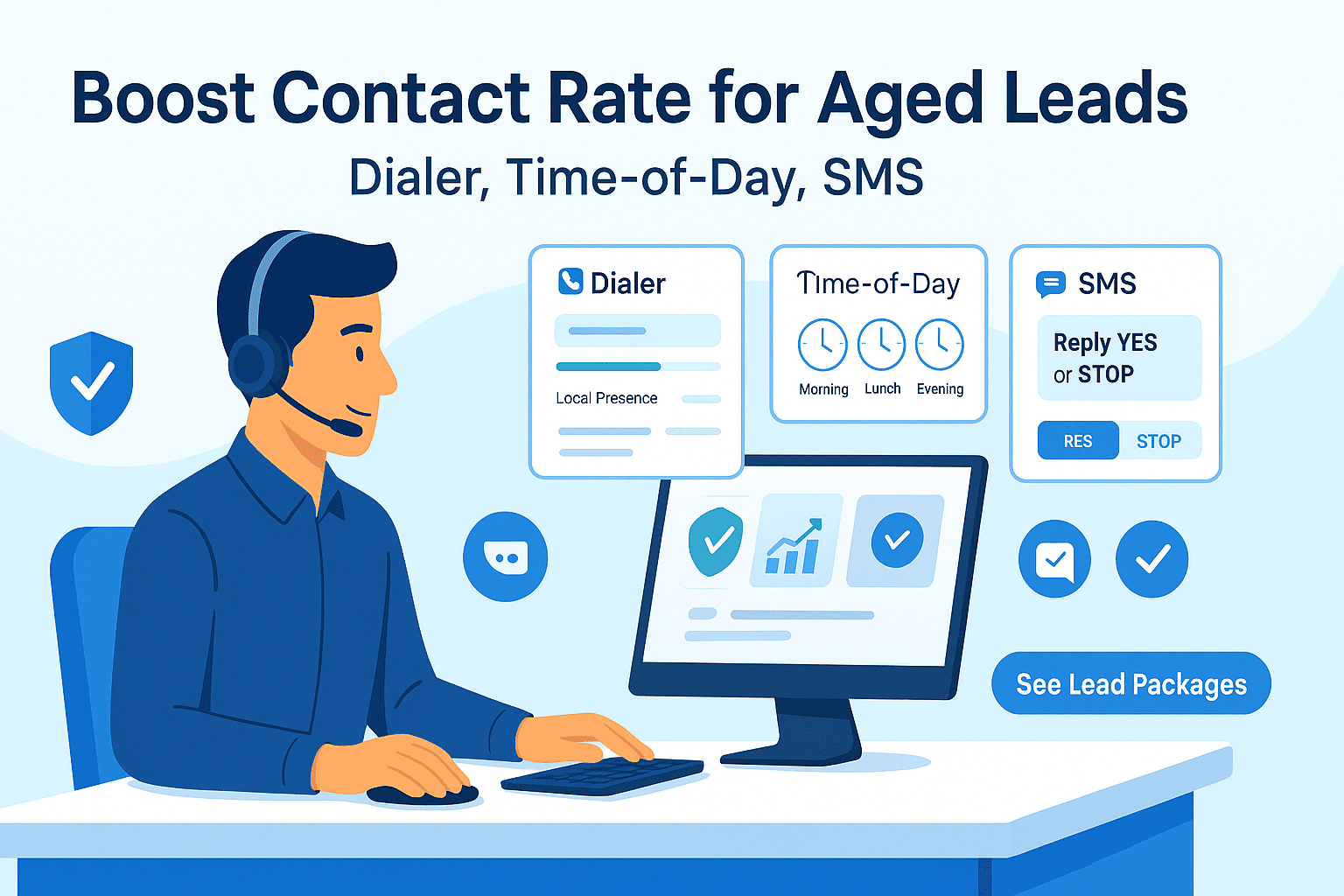 Boost Contact Rate For Aged Leads (Dialer, Time-of-Day, SMS)